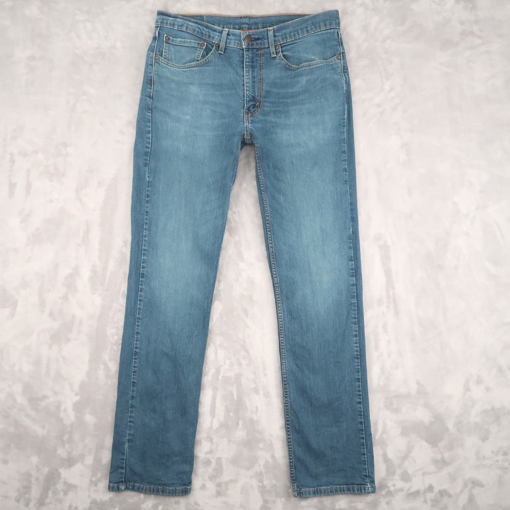 Levi's Jeans Mens 34x34 Blue 514 Straight 00514-0403 Classic Stretch Fit 33x32.5